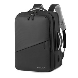 SAHARA - Multi-Compartment Travel & Laptop Backpack with USB Charging Port for Laptops up to 16-inch, Black, (LT00099)