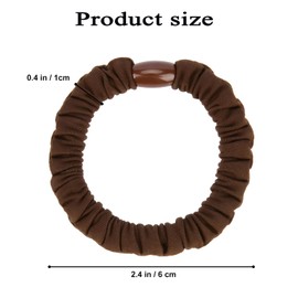 12 Pcs Satin Hair Ties No Damage for Women Thick Thin Hair, Color Assorted Small Satin Scrunchies Hair Ties Skinny Hair Elastic Bands Ponytail Holder for Women Hair Accessories (Yellow + Brown + Black, 12)