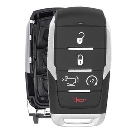 Keyecu Replacement Remote Car Key case Shell for Ram 1500 Long Horn 2019-2025 OHT-4882056 68291691 68291691AB-AE 68442909 68575604AA 5 Buttons,Empty Shell