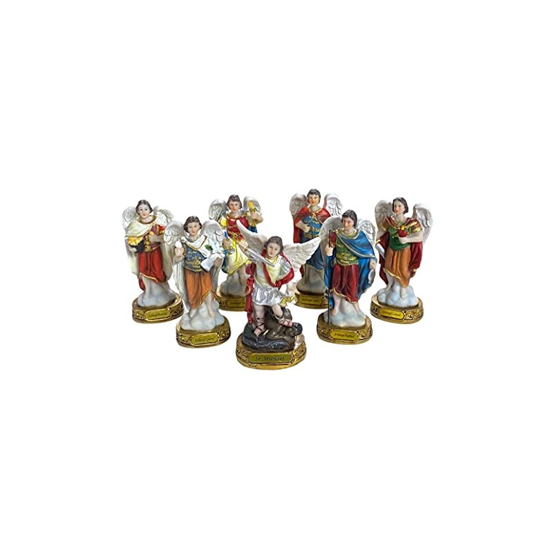 7 Archangels Statues Figure 5 Inch Siete Arcangeles Complete Full