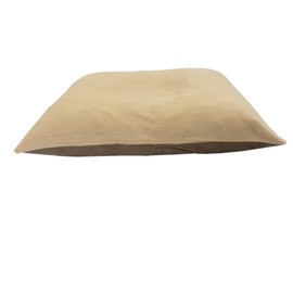 36"x29" Medium Size MicroCushion High Density Memory Foam Soft PolyFiber Waterproof Pet Pillow Bed with Removable Zippered Luxurious Fleece Beige / Brown Suede Cover for Small to Medium Dogs