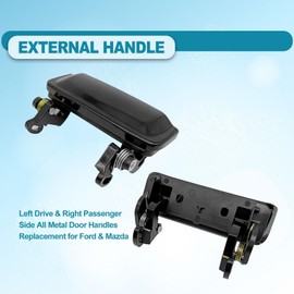 Vrasly 2PCS Metal Exterior Door Handle Set, Front Left Driver Right Passenger Handles for 1998-2011 Ford Ranger/Mazda B2300 B3000 B4000 01-10 Replacement# 2L5Z1022404BAA