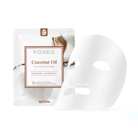 FOREO UFO Coconut Oil, mascarilla facial activa para piel deshidratada, pack de 3, hidratante y nutritiva, con aceite de coco y agua de coco, cruelty free, compatible con todos los dispositivos UFO