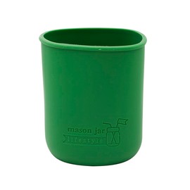 Quart 32oz Silicone Sleeves/Jackets for Protecting Ball, Kerr, Canning Jars by Mason Jar Lifestyle (Leaf Green, 2 Pack)