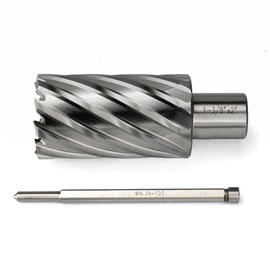 JESTUOUS Annular Cutter 3/4 Inch Weldon Shank 1-3/8 Cutting Diameter 2 Cutting Depth Slugger Bits HSS Kit for Magnetic Drill Press