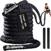 Brobantle Battle Rope 1/1.26/1.5/2 Inch Diameter,Pink 30FT/40FT/50FT Exercise Workout Ropes