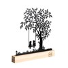 UNUS Decorative Tree Stand, Children on the Swing, Black Metal