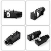 uxcell 10 Pcs 1/4" 6.35mm Headphone Mono Jack 3 Pins