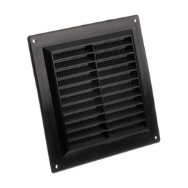EUROPLAST 150 x 150 mm Plastic Vent Cover, Black, Soffit Vent - Grill Cover - HVAC Ventilation