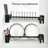 Kitchen Wall Mounted Tableware Holder Drain No Punching Drainage Flatware