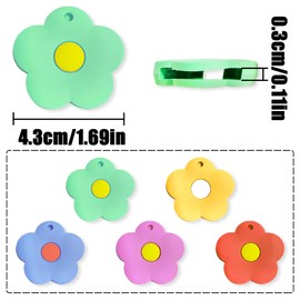 TEAONE Key Protector Caps, 5 PCS Flower Key Cover for Key Identification (5 Colors)