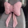 AIMALL Car Headrest Neck Pillow, Stylish Bow Design, Soft Cotton