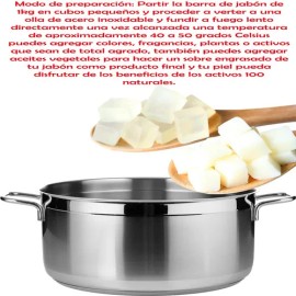 VIVONATURAL JABON EN BARRA VEGANO BLANCO 1 kg