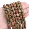 BEADIA Natural Unakite Cuboid Stone Loose Semi Gemstone Beads for