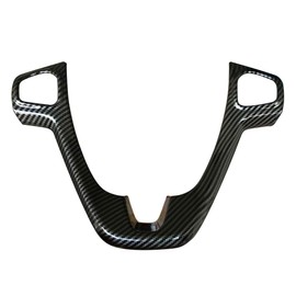 ruihe Carbon Fiber Color Steering Wheel Cover Trim Fit for Ford Fiesta 2012 2013 2014 2015 2016 2017 2018