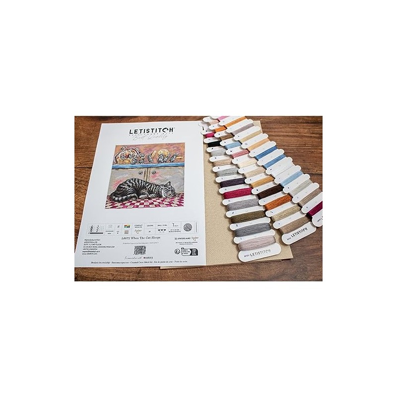 Counted Cross Stitch Kit When the Cat Sleeps