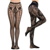 HONENNA Patterned Fishnets Tights Black Pantyhose Stockings for Women, 2