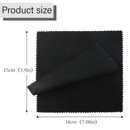 Glasses Cleaning Cloths – Pack of 8 Microfibre Cloths, 15 x 18 cm Glasses Cleaning Cloth, Lint-Free Microfibre, Display Cloth for Cleaning Glasses, Smartphone, Camera (Black)