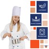 Amazing White Chef Hats, 12" Tall. Pack of 10 Viscose