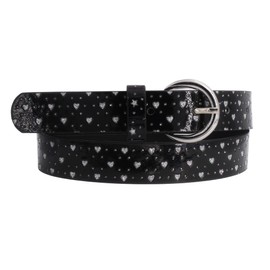 EANAGO vegan belt >FAIRY´S DREAM< for children - glittering children's belt - glitter belt - modern belt for children from approx. 3-12 years - children's belt girls (black)