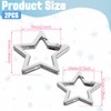 2pcs Star Carabiner, Zinc Alloy Heavy Duty Star Shaped Keychain