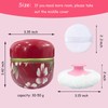 Qopoto Body Powder Puff and Container for Dusting Powder, Women