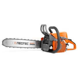 NEOTEC 45.4cc Gas Powered Chainsaw w/ 16'' Guide Bar Saw Chain 2-Stroke Engine Cut Wood