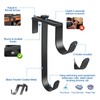 LZAOA 2Pcs Double Pool Pole Hooks, Adjustable Pool Pole Hanger,