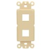 RiteAV IVORY Blank 2 Port Modular Insert for Keystone Jacks