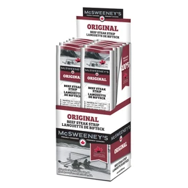McSweeney's Original Beef Steak Strips Box, 12 x 28g