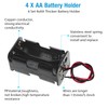 QTEATAK 4 x 1.5V AA Batteries Battery Holder Wire Leads