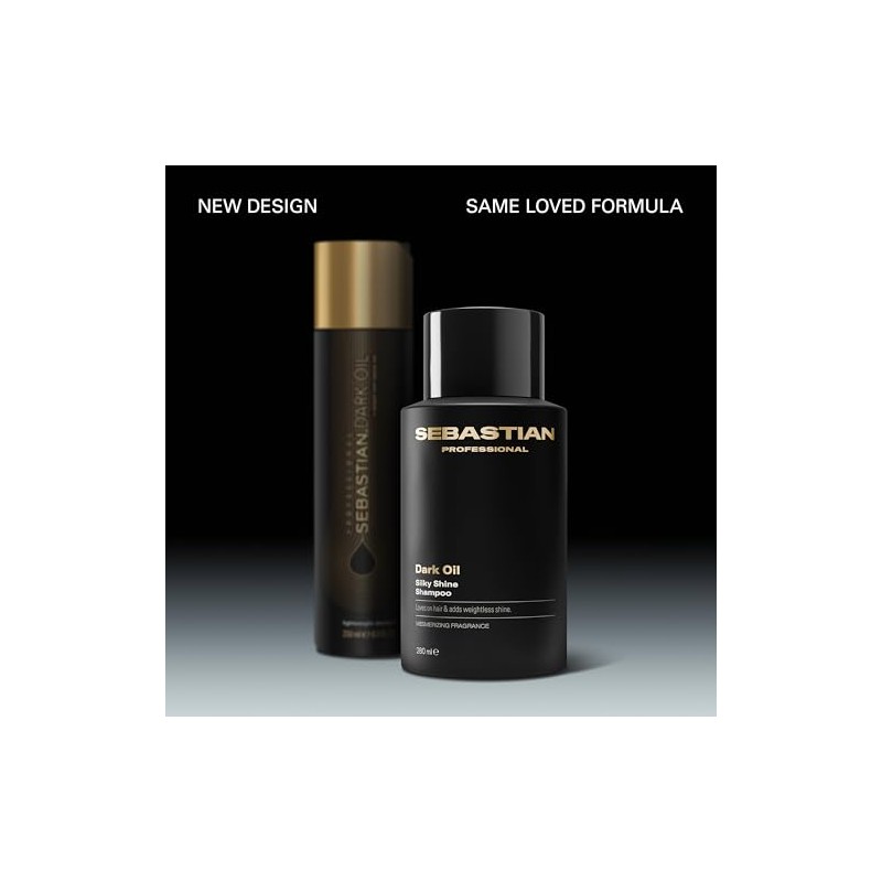 Sebastian Professional Dark Oil Shampoo Brillo y Suavidad, Limpieza Suave