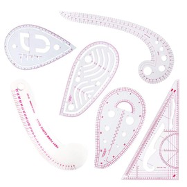 Ruler Sewing 6 Pieces Clothing Ruler Tailor Ruler Metric Ruler Set Curve Ruler for Sewing Dressmaking Sewing Tools, Pattern Design, Drawing Template, Tailoring Tool for DIY Clothing
