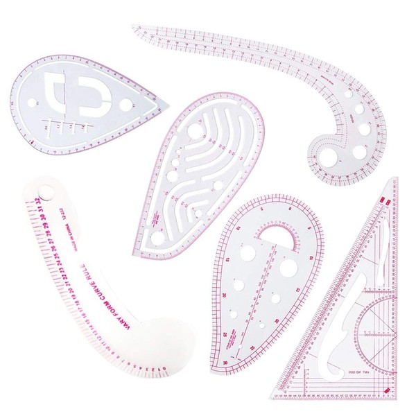 Ruler Sewing 6 Pieces Clothing Ruler Tailor Ruler Metric Ruler