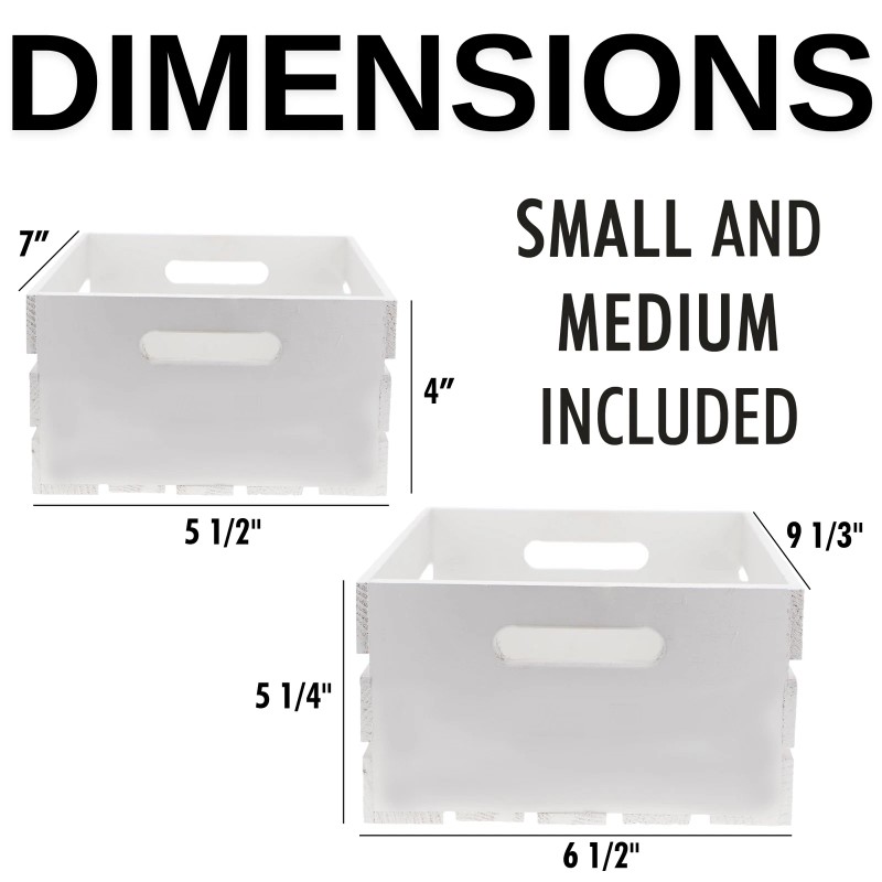 Not Available Hampton Art Good Wood Wood Crate, White, 2