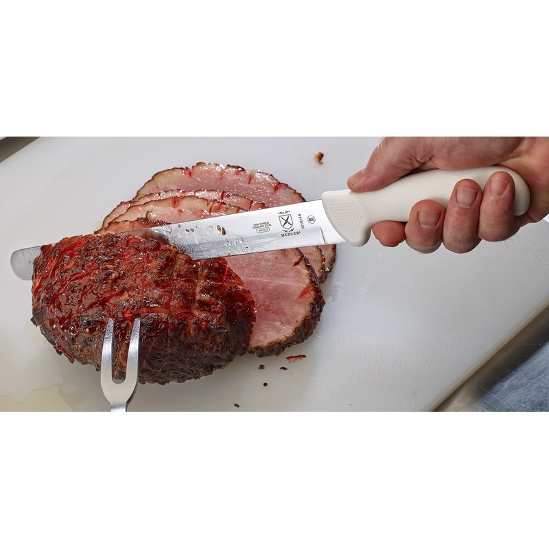 Mercer Culinary Ultimate White 12" Plain Edge Slicer Knife
