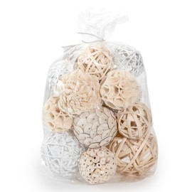 ANDALUCA Decorative Balls Bag Bowl Filler Home Decor (White)