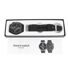 Smart Watch 1.28in Screen Voice Call Round Dial Rotatable Crown Sports Smartwatch with Pedometer Black 1.28in Smart Watch
