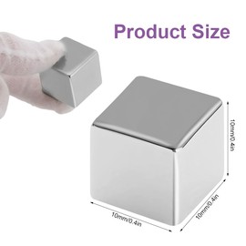 Pack of 12 Mini Magnets Strong, Neodymium Magnets, Extra Strong, 10 x 10 x 10 mm, Premium Magnet Cube, Strong Magnets for Glass Magnetic Board, Fridge, Fridge Magnetic Boards, Whiteboard, Pin Board