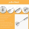 Digead Stainless Steel Egg Whisk, Hand Push Rotary Whisk Blender,