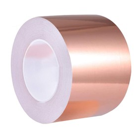 AIYUNNI Copper Foil Tape (4 inch X 33 FT) with Double-Sided Conductive Adhesive for Guitar & EMI Shielding,Stained Glass Making,Electrical Repairs,Paper Circuits,Soldering,Grounding,DIY Copper Tape