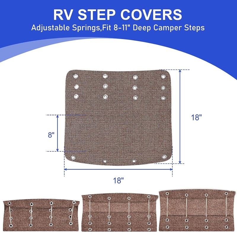 RISTOW RV Step Covers 3 Pack 22" Wide RV Step