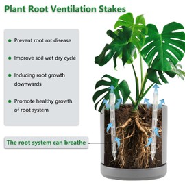 Belit 8 Pcs Plant Root Ventilation Stakes, Breathable Stake Beneficial for Root Respiration, Potted Plants Prevent Root Rot
