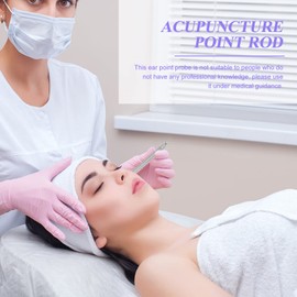 Healifty 2 Pcs Ear and Body Acupuncture Point Probe Stainless Steel Stimulator Acupressure Pen Ear Massage Needle for Relieve Pain Health Care Massager