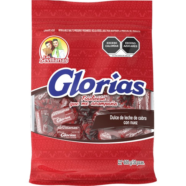 Glorias con nuez Las Sevillanas pack de 30 unidades