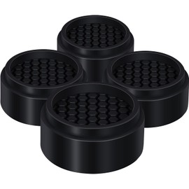 Ezprotekt Adjustable Furniture Risers, 4 Pack Bed Risers 1 inch Round Heavy Duty Anti Slip Rubber, Stackable Washing Machine Riser Creates an Additional 1", 2" or 3" Sofa, Table, Desk, Chair Raisers