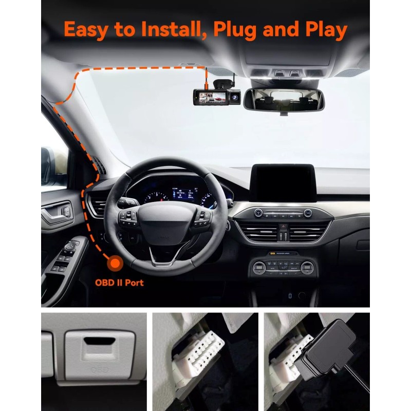 Vantrue OBD Hardwiring Cable for USB-C Dashcams with LCD Screen