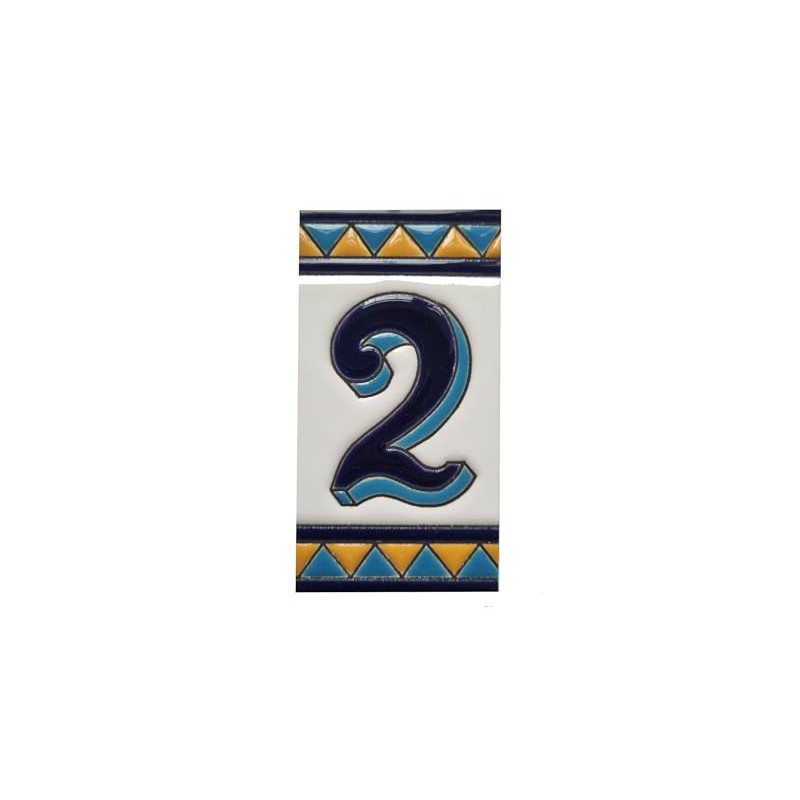 House Numbers Ceramic Tiles, Letters & Frames, Spanish Orange &
