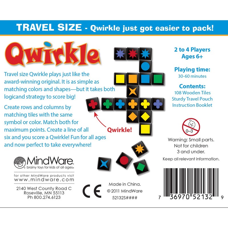 Travel Qwirkle Board Game