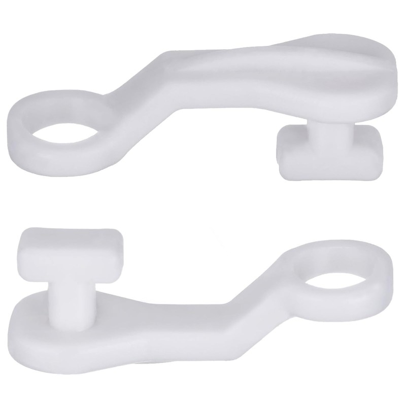 Pack of 50,Curtain Glider Hooks White Plastic Curtain Hook